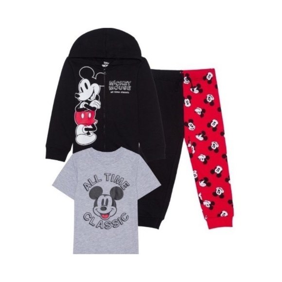 Disney Hybrid Little Boys Mickey Mouse Fleece 3 Piece Set Size 4 - Picture 1 of 1